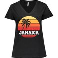 thumbnail image 3 of Inktastic Jamaica Vacation Trip Women's Plus Size V-Neck T-Shirt, 3 of 5