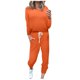 thumbnail image 1 of Gibobby Conjunto de sudadera y pantalones Conjunto de dos piezas de manga larga suelta informal con cuello redondo de color sólido para mujer(Naranja,M), 1 of 4