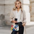 thumbnail image 2 of Pzuqiu Flower Women Leather Crossbody Bag Fashion Lightness Leather Quilted Shoulder Bag with Chain Strap Exquisite Functional Quilted Crossbody Purse for Teen Girls-Women, 2 of 7