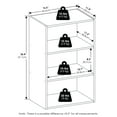 thumbnail image 3 of Furinno Basic 3-Tier Open Shelf Bookcase, Bookshelf, Storage Organizer, 11 x 17 x 26, Espresso, 3 of 4