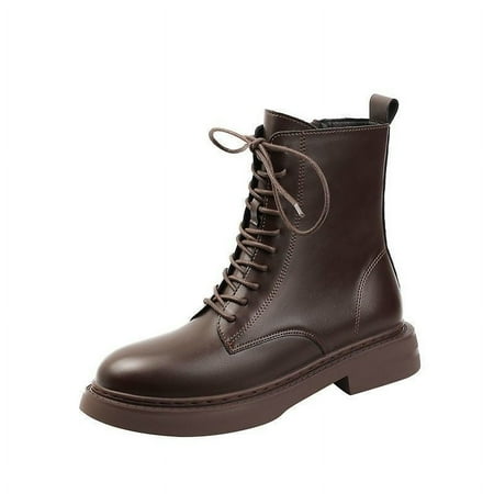 

Martin Boots Women s Casual Shoes for Spring and Autumn 2024 New All-Matching Short Boots British Style Flat Boots Women