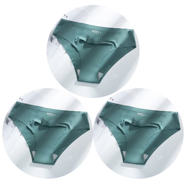 TrowBridge-bragas de satén de seda para mujer, ropa interior transpirable sin costuras, lencería fina y acogedora, 3 unids/set