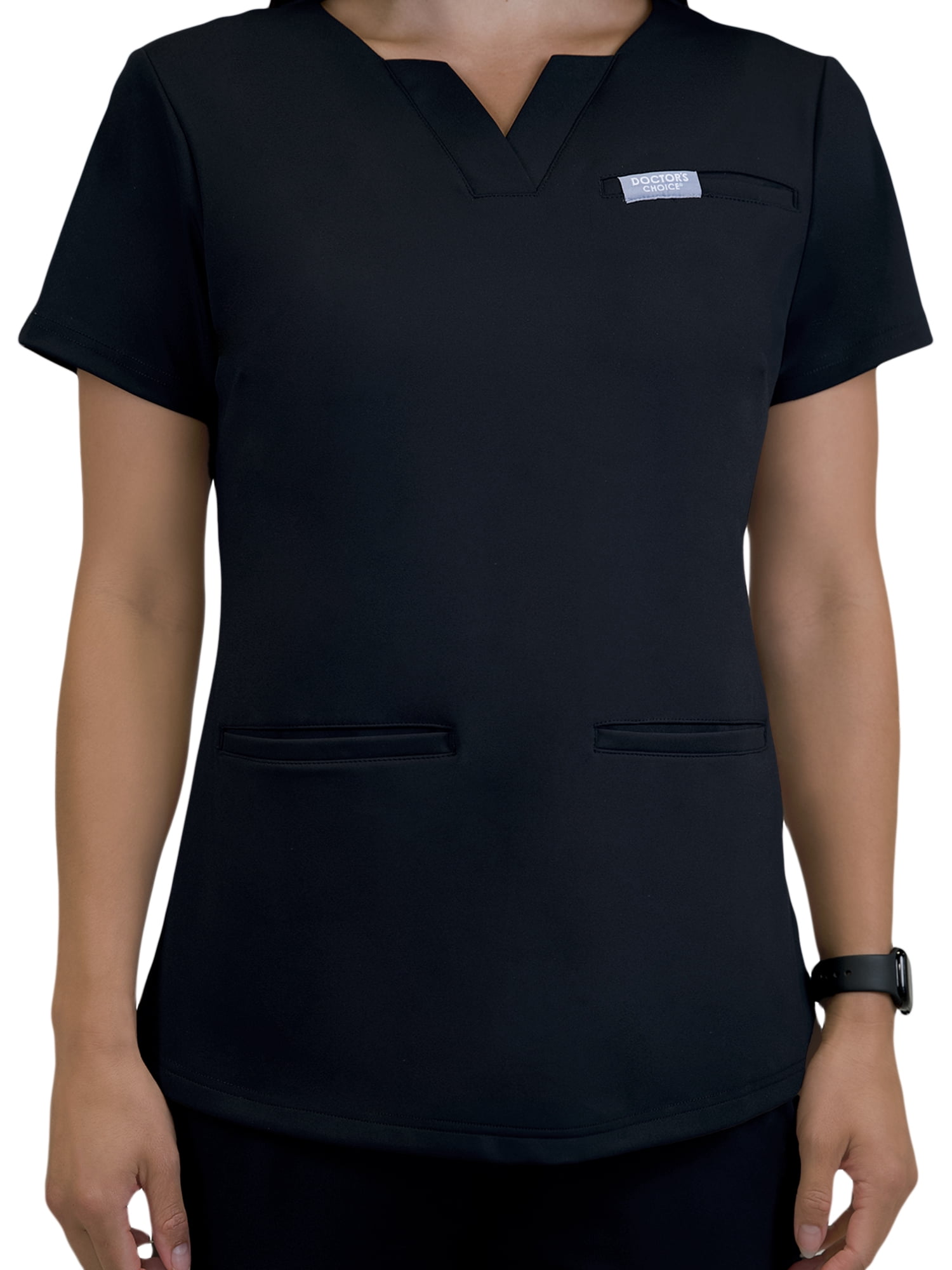 Doctor's Choice Pro Fit Antimicrobial Moisture Wicking Women's Scrub Top, 3 Pockets, Sizes S - XXXL