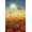 Red, variant on Red Poppies Field Sunlight Spring Floral House Flag Outdoor Yard Flag 28" x 40"