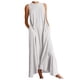 thumbnail image 1 of Vestido largo sin mangas y cuello redondo de color liso para mujer - Poliéster, primavera/verano - Tallas S-XXL, largo regular, 1 of 2