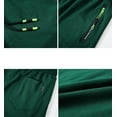 thumbnail image 3 of Tyhengta Mens Shorts Casual Sports Drawstring Zipper Pockets Elastic Waist Blackish Green 34, 3 of 8