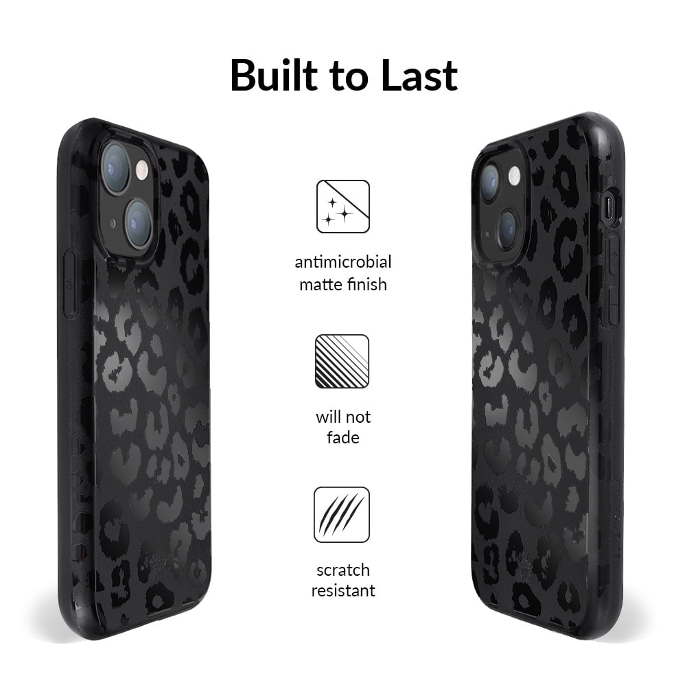 Velvet Caviar iPhone 13 Mini Case Leopard - MagSafe Compatible - Cute Protective Phone Cases for Women - Black Cheetah Print