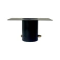 thumbnail image 1 of Adaptador de canalón de cadena de lluvia para exteriores, accesorio minimalista de bajante de metal para patio Negro, 1 of 8