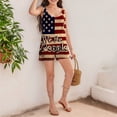 thumbnail image 2 of Girls' Casual Comfortable And Breathable Independence Day Print Jumpsuit, 2 of 5