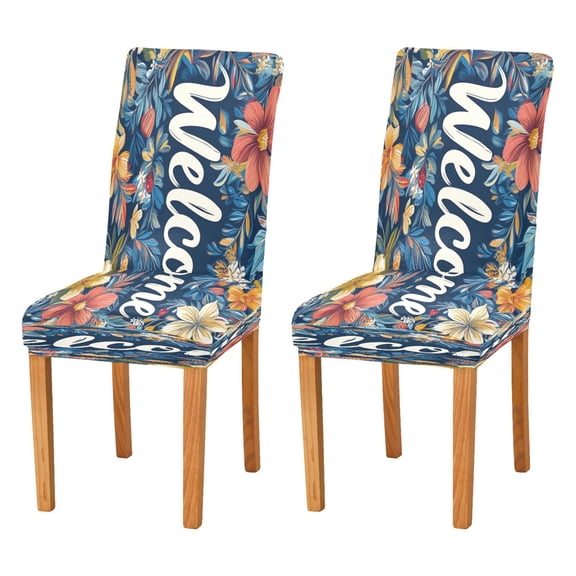 BZSMCE Chairs Slipcovers Dining Chair Covers Watercolor Flower Pattern Creative Pattern