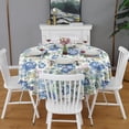 thumbnail image 2 of Pioneer Flower Round Tablecloth 60" X 60",Wrinkle Wipeable Table Cloth for Kitchen Dining Room Picnic Patio Party, 2 of 6