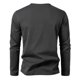 thumbnail image 4 of pstuiky manga larga de hombre, Camiseta deportiva informal de color liso para hombre, con botones, cuello en V y manga larga salir tops l, 4 of 5