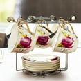 thumbnail image 6 of Hold 6 Coffee Cups and 6 Plates Tea Cup and Saucer Display Rack Modern with Hook Cup Holder for Ornament ,, 6 of 9