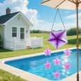 thumbnail image 4 of Stained Glass Wind Chime Suncatcher - Multicolor with Golden Stars, Handmade Look Hanging Ornament for Garden, Window, Home Garden Decor - Ready to Hang, 4 of 5