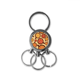 thumbnail image 1 of Pizza Italia tomate alimentos pimientos De acero inoxidable Anillo de metal llavero llavero clip auto regalo, 1 of 3