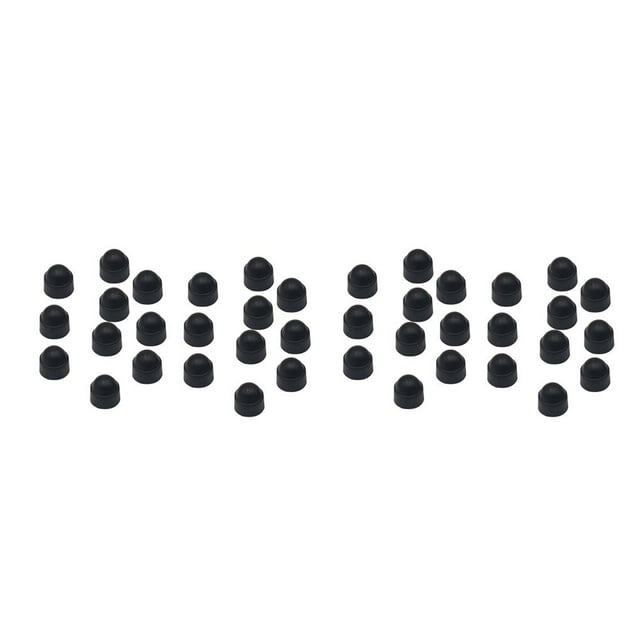 Ruiboury 20PCS/Set M6 M8 M10 M12 Dome Nut for Protection Caps Cover Hexagon Hex Screws Practical Tool Black Plastic No.03 2Set