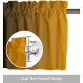 thumbnail image 6 of Valances for Kitchen Windows Ombre Orange Black Valance Curtains for Living Room, Vintage Modern Digital Colored Rod Pocket Window Valance Red Window Treatment for Bathroom Bedroom 54x18inch, Washable, 6 of 6