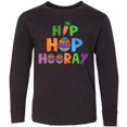 thumbnail image 3 of Inktastic Easter Hip Hop Hooray with Eggs and Carrot Long Sleeve Youth T-Shirt, 3 of 5
