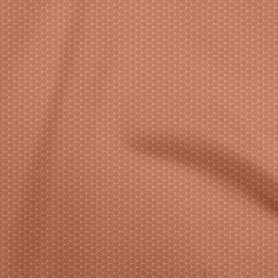 oneOone Cotton Poplin Twill Orange Fabric Geometric Craft Projects Decor Fabric Printed By The Yard 56 Inch Wide