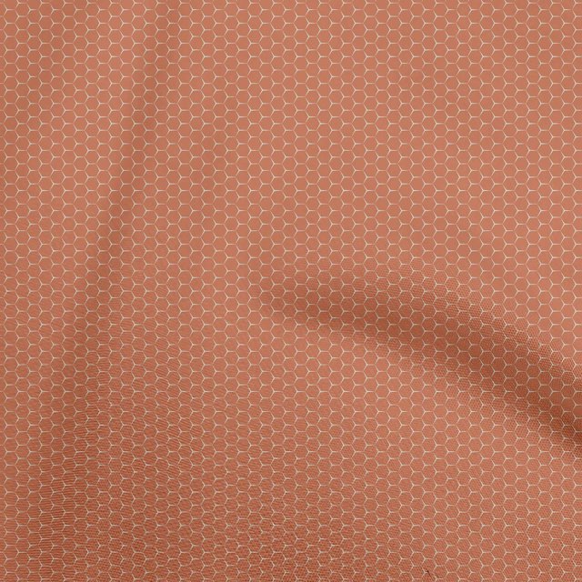 oneOone Cotton Silk Orange Fabric Geometric Craft Projects Decor Fabric Printed By The Yard 42 Inch Wide