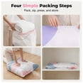 thumbnail image 3 of No Pump 3D Vacuum Storage Life Space Creator Better Life Space Bags for Clothes Blankets Bedding Comforters + Bonus Double Mesh Underwear Socks Organizer, 3 of 7