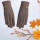 thumbnail image 4 of Guantes de invierno para mujer, táctil, cálido, resistente , forrado con de para enviar de , para niñas, mujeres, d Gris Macarena Guantes de invierno para mujer, 4 of 8