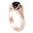 thumbnail image 2 of AFFY 1.27 Carat Round Shape Black Natural Diamond Engagement Ring 14K Solid Rose Gold Ring Size-9.5, 2 of 2