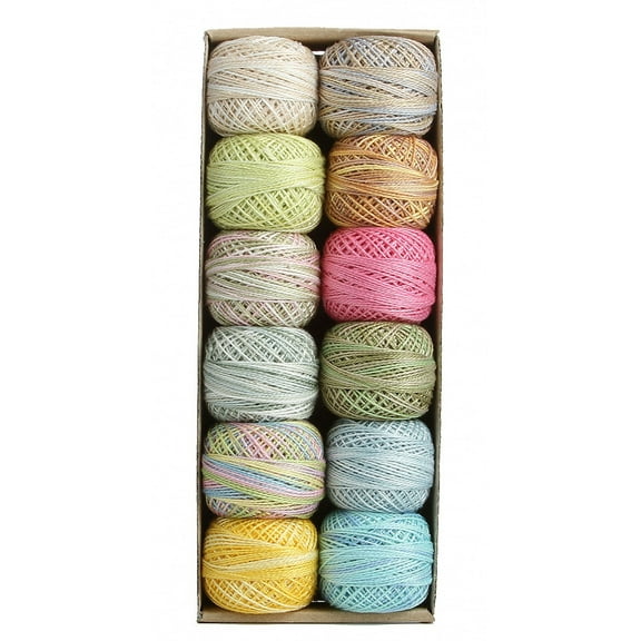 Valdani Pearl Cotton Ball Size 8 73yd 12 Colors Pastels