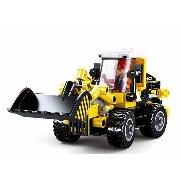 2-in-1 Forklift Construction Truck Building Brick Kit, 200 Pieces