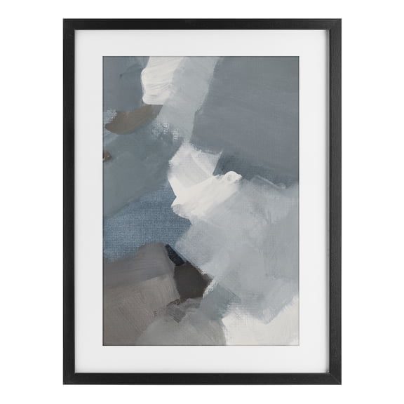 Stupell Industries Stormy Grey Abstract Black Framed Print Under Glass, design by Lanie Loreth