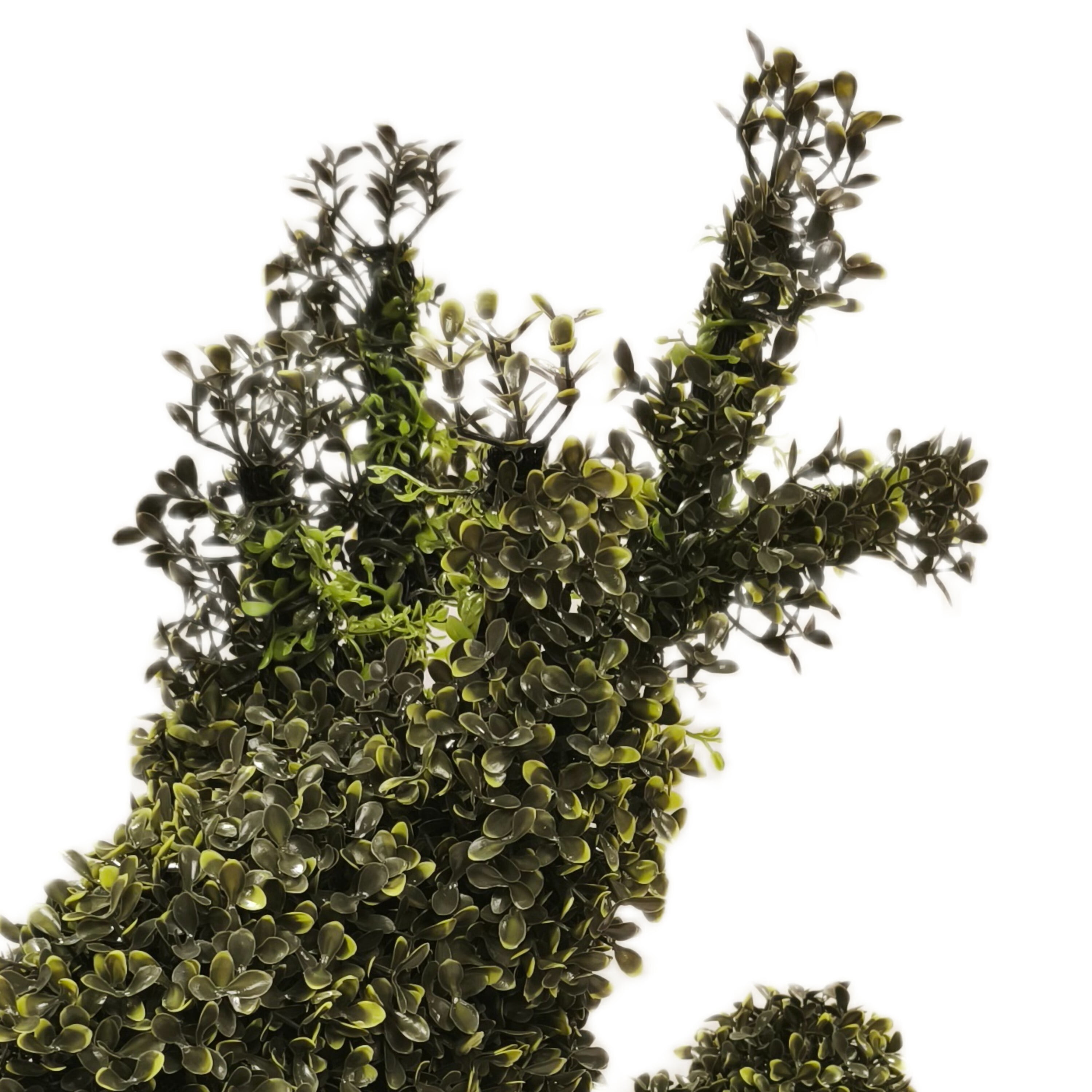 My Texas House Boxwood Deer Topiary Christmas Decoration, Green, 29"