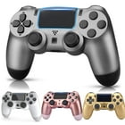 Wireless Controller Dual Vibration Game Joystick Controller for PS4/ Slim/Pro Compatible with PS4 Console (Steel Black)