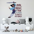 thumbnail image 2 of Loyal Brave And True It Is My Duty To Protect My Family - Hua Mulan Decor Vinyl Home The Ballad Of Mulan Wall Decal | 20" x 20" Removable Kids Bedroom Living Room Female Warrior Decoration Sticker, 2 of 5