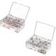 thumbnail image 4 of Caja de almacenamiento de pendientes de joyería con cubierta, caja de almacenamiento de joyería de partición de gran capacidad a prueba de polvo, 4 of 5