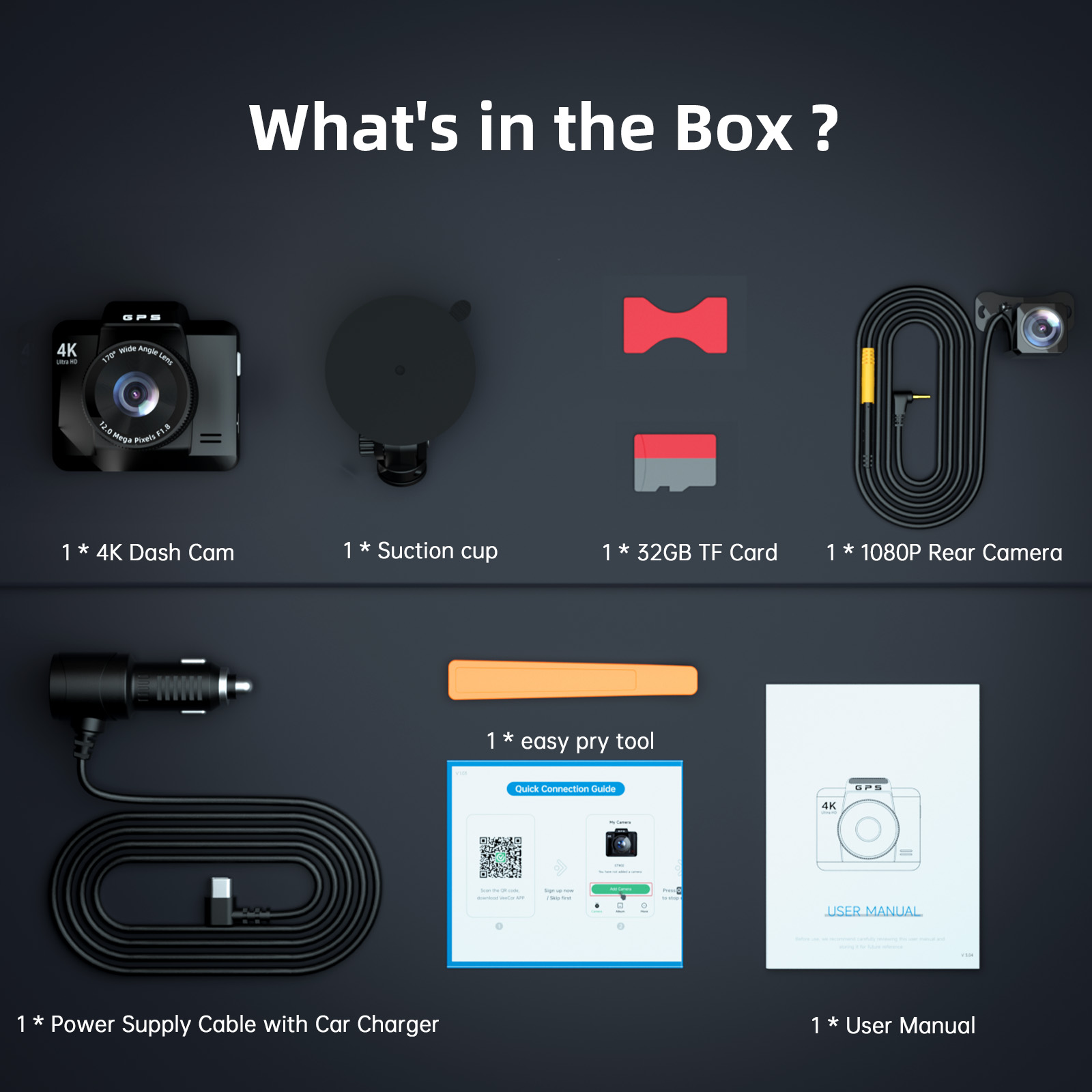 FFN 4K Dual Channel Dash Cam with GPS and WiFi photo 7