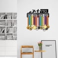 thumbnail image 6 of Triathlon Medal Holder Display Hanger Rack Frame Swim Bike Run Medals Hanger Sports Medal Hook Storage Organizer Hanging Bars for DIY Over 60 Medals Display, 6 of 6
