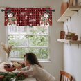 thumbnail image 6 of Red Plaid Snowman Christmas Kitchen Valances for Windows 42x12 Inch Kitchen Curtains Valances Rod Pocket Xmas Snowflake Winter Gifts Bathroom Window Valances for Window Treatment Decor, 6 of 6