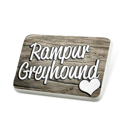 Porcelein Pin Rampur Greyhound, Dog Breed India Lapel Badge – (Best Dog Breeds For Home In India)