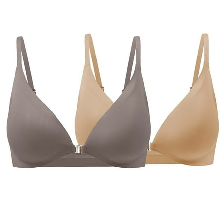 Weikingp Bras for Women  Women S Sexy Bralette Comfort Full Coverage Bra Front Close V Wireless Adjustable Bras Womens Underwear Sexy Underwear for Women Clearance Green S