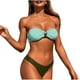 thumbnail image 2 of Traje de baño de 2 piezas para mujer, trajes de baño para mujer, traje de baño de color liso para mujer + bañador y bikini de moda con abertura, traje de baño de nailon para mujer, 2 of 5