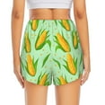 thumbnail image 2 of Lsque Corn 7 Printed Women's Running Shorts with Liner Pockets,Elastic Quick Dry Workout Athletic Gym Yoga Shorts,Womens High Waist Shorts-Large, 2 of 9