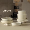 thumbnail image 5 of Carote 20 Pcs Nonstick Cookware Sets, Pots and Pans Set with Detachable Handle, White and Gold, 5 of 6