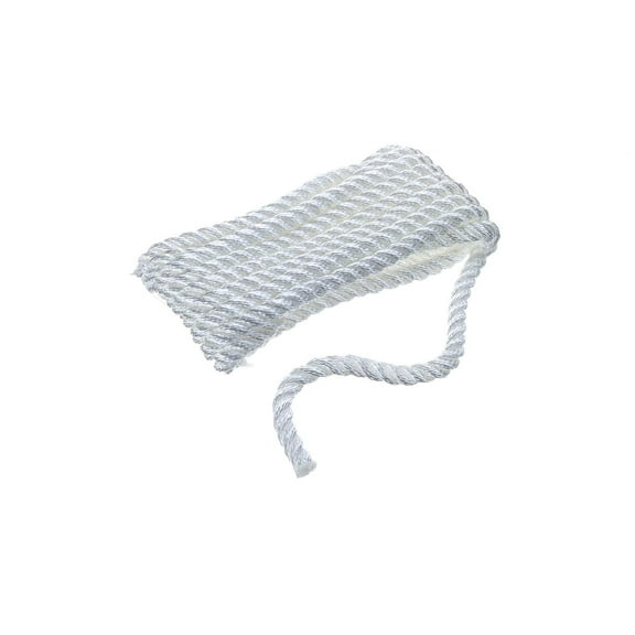 Seachoice 42501 High Quality Dock Rope for Boating - 3-Strand Twisted Nylon Dock Line, ⅜-Inch x 10 Feet, White