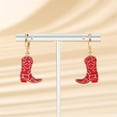 thumbnail image 3 of CILENON Women Enamel Western Cowboy Boots Earrings Cowboy Pendant Earrings (A,One Size), 3 of 6