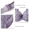 thumbnail image 4 of Conjunto de bragas de sujetador para mujer, sujetador de encaje con aros, ropa interior de cintura alta elástica para uso diario y citas, 4 of 5