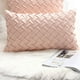 thumbnail image 4 of Funda de cojín decorativa con diseño de cesta bohemia, de ante súper suave, con acento lumbar sólido para sofá, coche (rosa Xia, 12.0 x 20.0 in), 4 of 5
