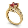 thumbnail image 2 of Clara Pucci 14K Yellow Gold 2.45ct Garnet Solitaire with Accents Ring, 2 of 8