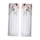 thumbnail image 4 of Cortinas transparentes con estampado de flores rosas, modernas y filtrantes de luz para dormitorio. 107x213cm, 4 of 9