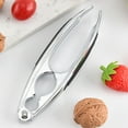 thumbnail image 5 of Stainless Steel Nut Cracker, Silver Kitchen Sheller Clip Tool, Stainless Steel Nut Cracker, Double-Hole, Non-Slip Handle, for Walnuts, Almonds, Hazelnuts, 5 of 8