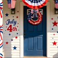 thumbnail image 5 of 4th of July Burlap Wreath - Rustic Patriotic Door Hanger with Red, White, and Blue Bow - Memorial Day and Independence Day Decor, 5 of 7